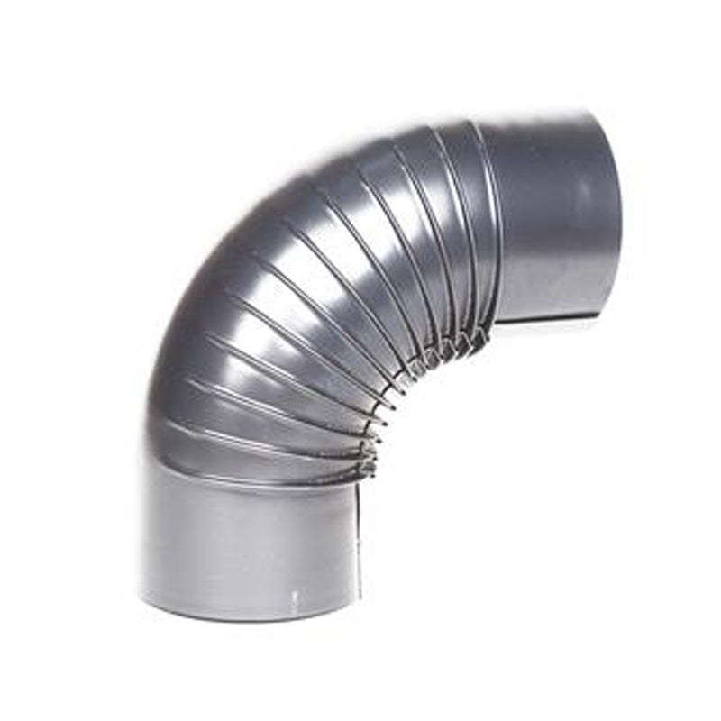 Bocht Ø111 mm – 90° – Enkelwandig geblauwd staal