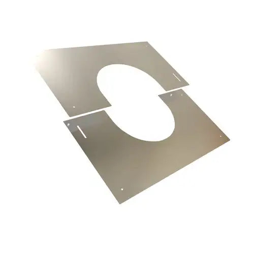 Centreerplaat 0-30° Ø150 mm – Dubbelwandig rookkanaal