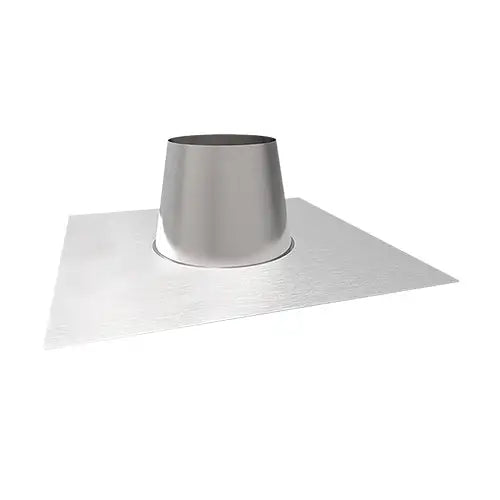 Dakplaat RVS-alu 0° Ø80 mm – Dubbelwandig rookkanaal