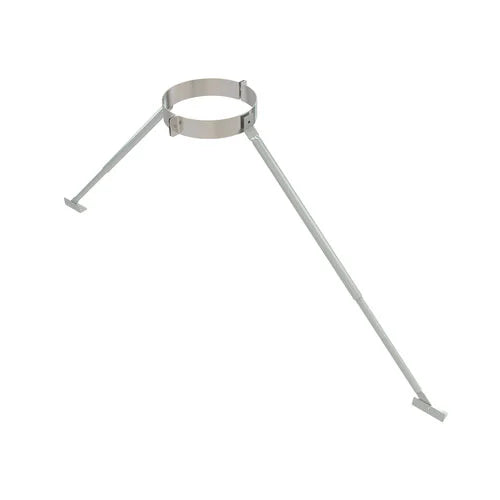 Verankeringsset incl. tuibeugel Ø80 mm – Dubbelwandig rookkanaal