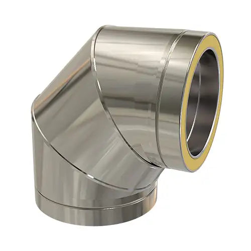Bocht 90° Ø80 mm – Dubbelwandig rookkanaal