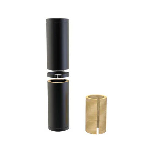 Paspijp 50-80 cm Ø150 mm – Dubbelwandig rookkanaal zwart