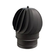 Roterende kap Ø150 mm – Dubbelwandig rookkanaal zwart