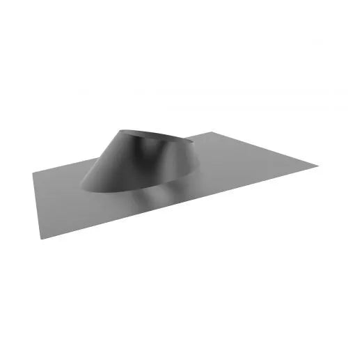 Dakplaat rvs-alu 15–35° Ø150 mm – Dubbelwandig rookkanaal zwart