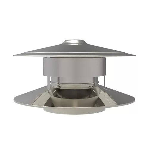 Trekkap antivalwind Ø150 mm – Dubbelwandig rookkanaal