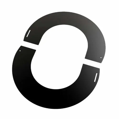 Rozet 0–30° Ø150 mm – Dubbelwandig rookkanaal zwart