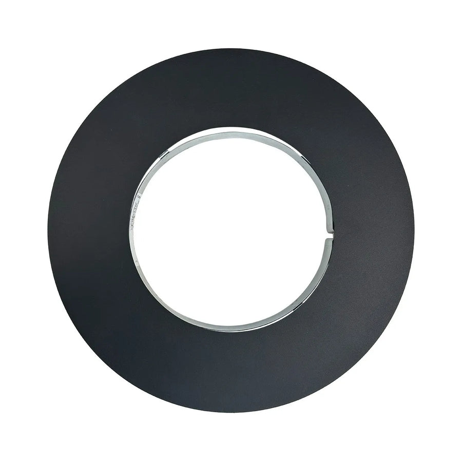 Rozet 0° 7.5 cm met magneetbevestiging Ø150 mm – Dubbelwandig rookkanaal zwart