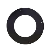 Rozet 0° rond 7.5 cm Ø150 mm – Dubbelwandig rookkanaal zwart