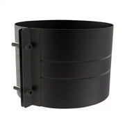 Brede klemband Ø125 mm – Dubbelwandig rookkanaal zwart