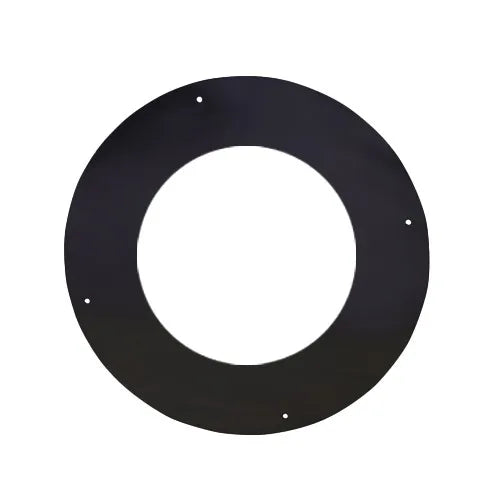 Rozet 0° rond 7.5 cm Ø125 mm – Dubbelwandig rookkanaal zwart