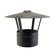 Regenkap Ø125 mm – Dubbelwandig rookkanaal zwart