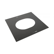 Centreerplaat 45–60° Ø100 mm – Dubbelwandig rookkanaal zwart