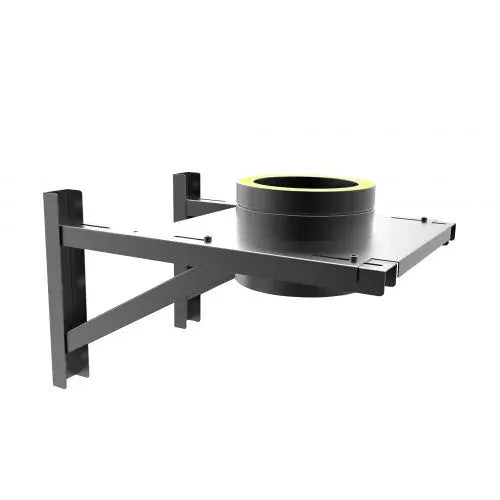 Wandconsole 8–23 cm Ø100 mm – Dubbelwandig rookkanaal zwart