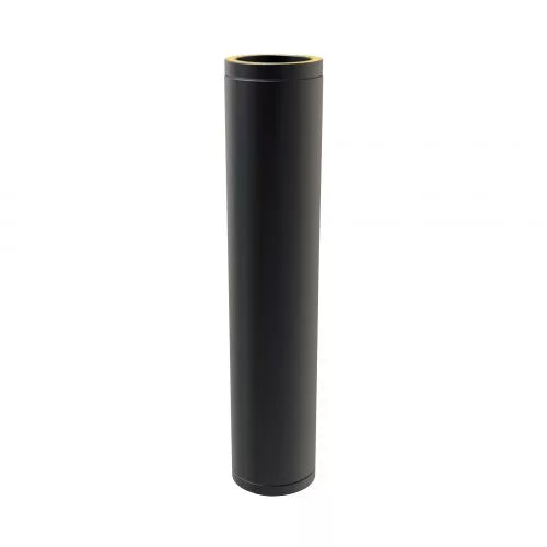 Dubbelwandig rookkanaal mat zwart 80 mm