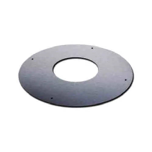 Rozet 0° 12 cm rond Ø80 mm – Dubbelwandig rookkanaal zwart