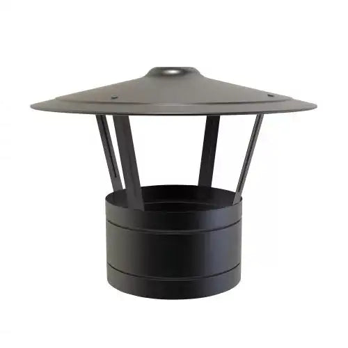 Regenkap Ø80 mm – Dubbelwandig rookkanaal zwart