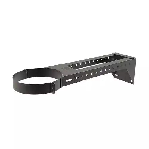 Muurbeugel verstelbaar 130–440 mm Ø80 mm – Dubbelwandig rookkanaal zwart