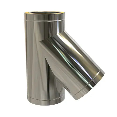 T-stuk 45° Ø125 mm – Dubbelwandig rookkanaal