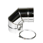 Bocht Ø125 mm – 90° – Enkelwandig RVS