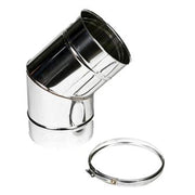 Bocht Ø200 mm – 45° – Enkelwandig RVS