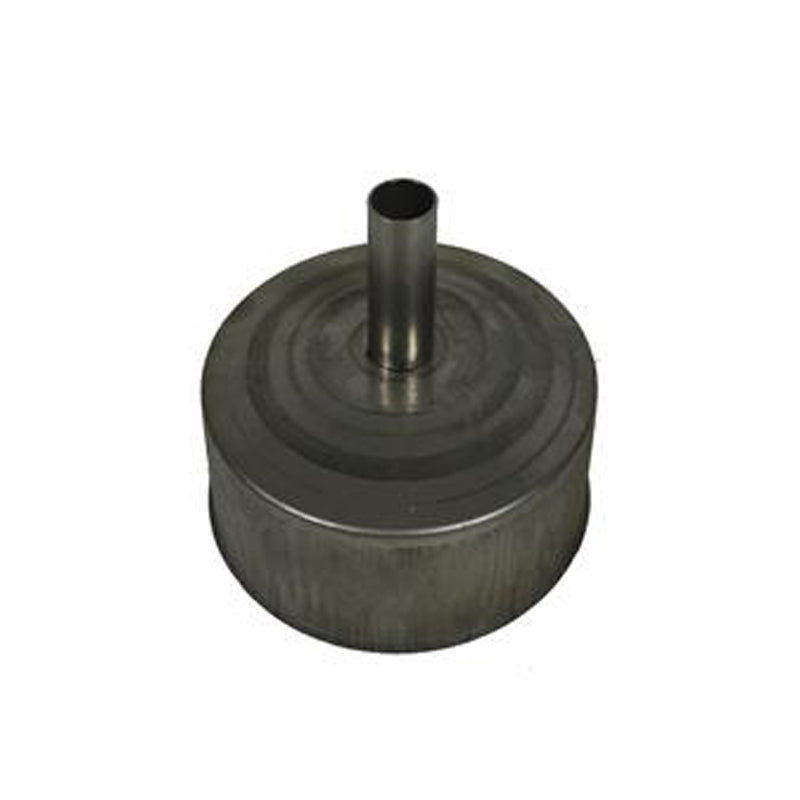Deksel Ø125 mm met condensafvoer – Enkelwandig RVS