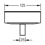 Deksel Ø125 mm met condensafvoer – Enkelwandig RVS