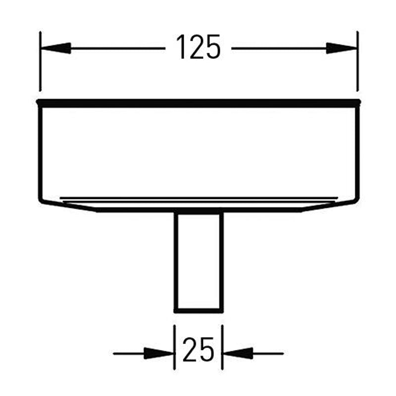 Deksel Ø125 mm met condensafvoer – Enkelwandig RVS
