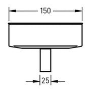 Deksel Ø150 mm met condensafvoer – Enkelwandig RVS