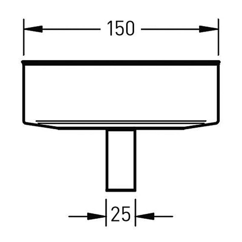 Deksel Ø150 mm met condensafvoer – Enkelwandig RVS