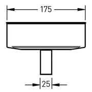 Deksel Ø175 mm met condensafvoer – Enkelwandig RVS