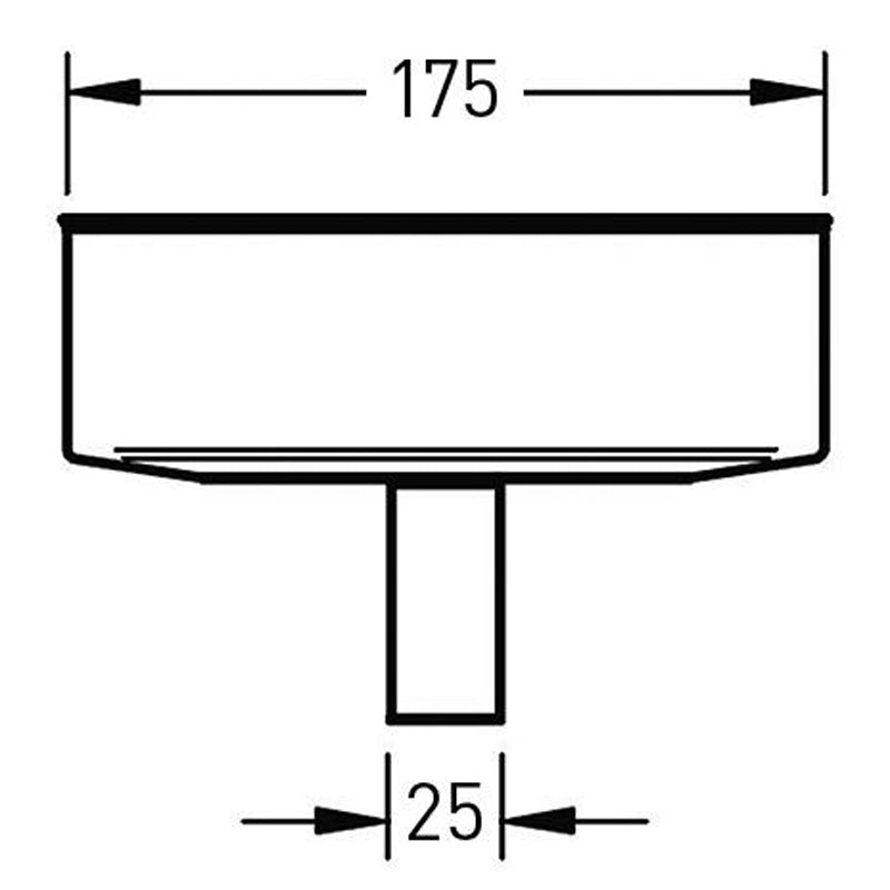 Deksel Ø175 mm met condensafvoer – Enkelwandig RVS