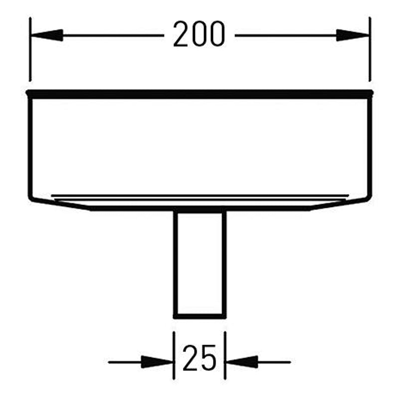 Deksel Ø200 mm met condensafvoer – Enkelwandig RVS