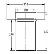 Vloerplaat Ø150 mm – Enkelwandig RVS