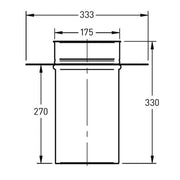 Vloerplaat Ø175 mm – Enkelwandig RVS