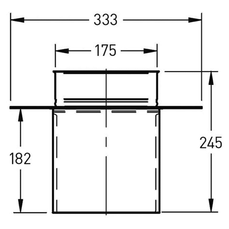 Nisbus-vloerplaat Ø175 mm – Enkelwandig RVS