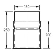 Instort-nisbus Ø150 mm – Enkelwandig RVS