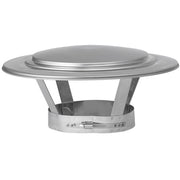 Regenkap Ø125 mm – Enkelwandig RVS