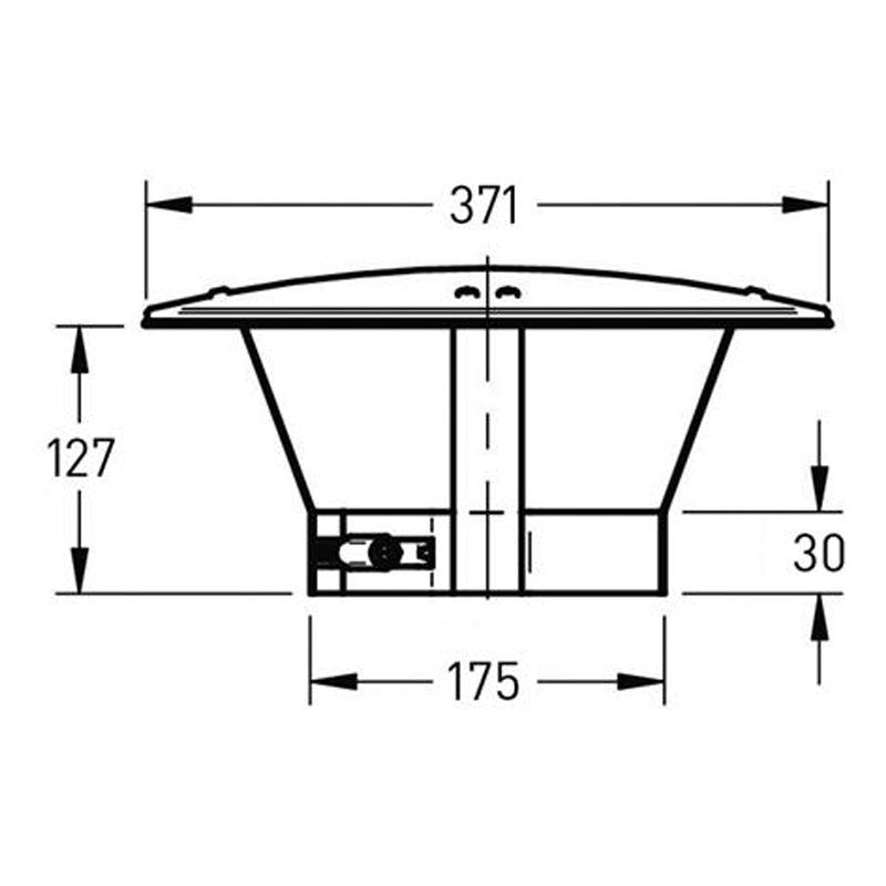 Regenkap Ø175 mm – Enkelwandig RVS