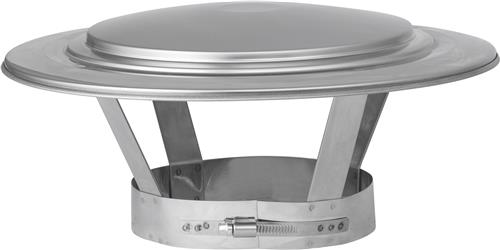 Regenkap Ø200 mm – Enkelwandig RVS