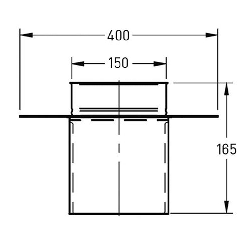 Afdekelement Ø150 mm – Enkelwandig RVS