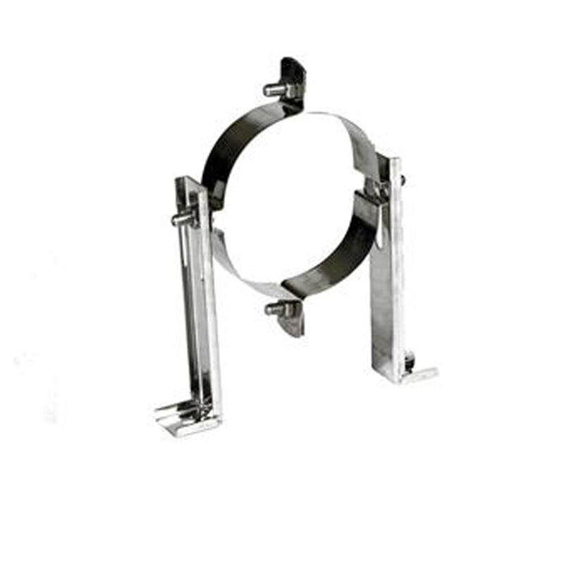 Muurbeugel Ø150 mm – Enkelwandig RVS