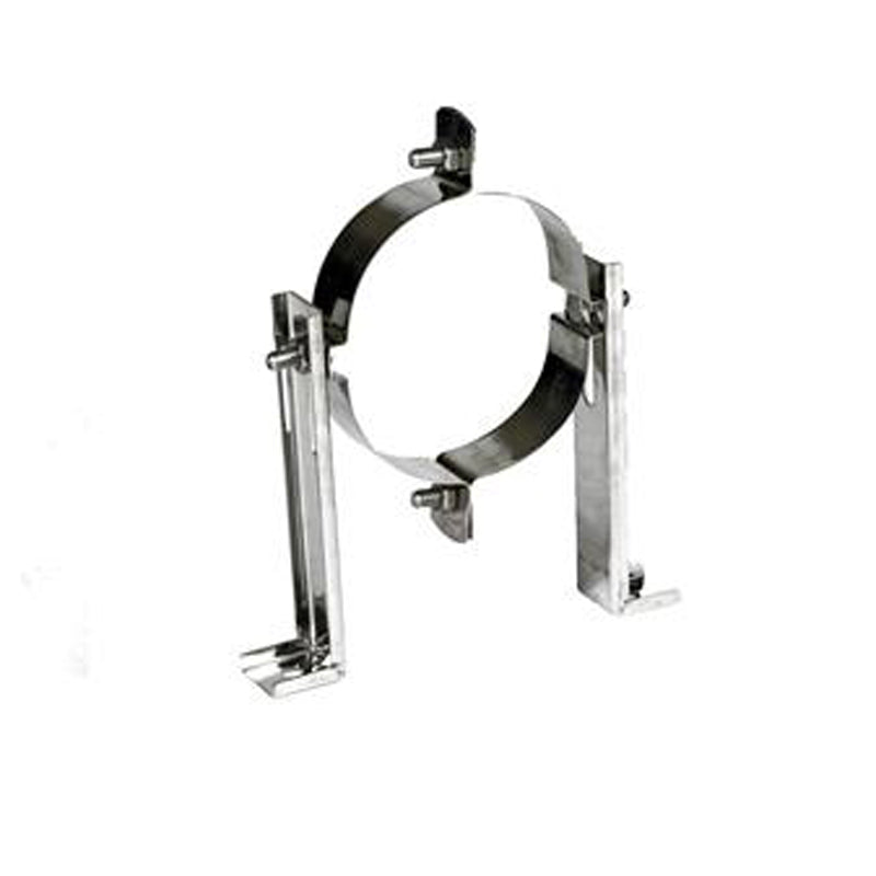 Muurbeugel Ø175 mm – Enkelwandig RVS