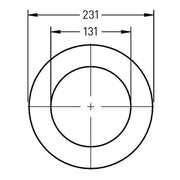 Rozet Ø125 mm – Enkelwandig RVS