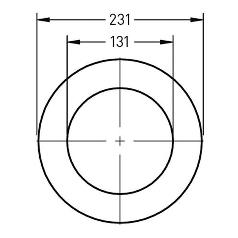 Rozet Ø125 mm – Enkelwandig RVS