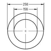 Rozet Ø150 mm – Enkelwandig RVS