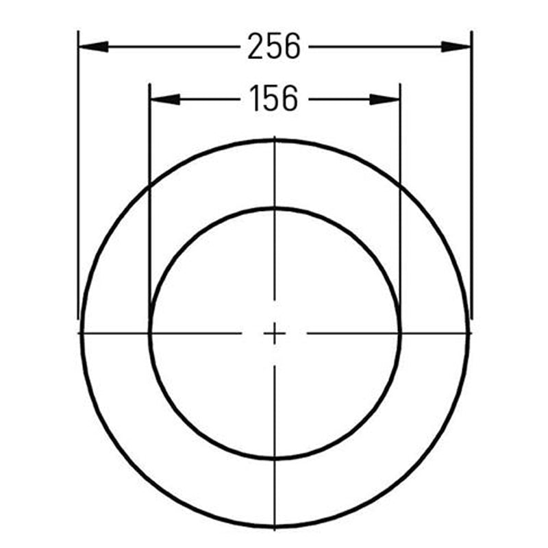 Rozet Ø150 mm – Enkelwandig RVS