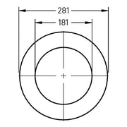 Rozet Ø175 mm – Enkelwandig RVS