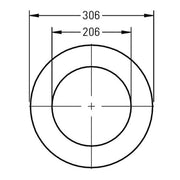 Rozet Ø200 mm – Enkelwandig RVS