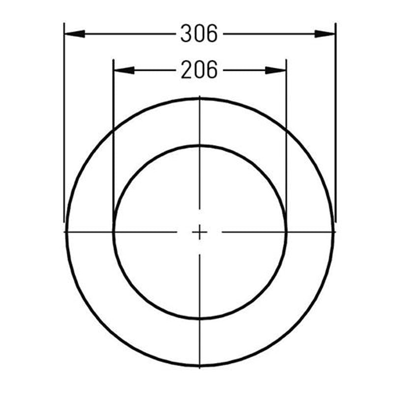 Rozet Ø200 mm – Enkelwandig RVS
