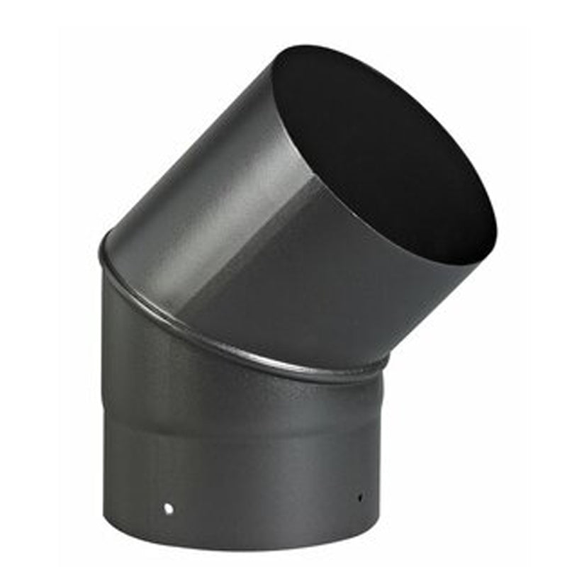 Bocht 45°  –  Ø125 mm –  Enkelwandig geëmailleerd staal